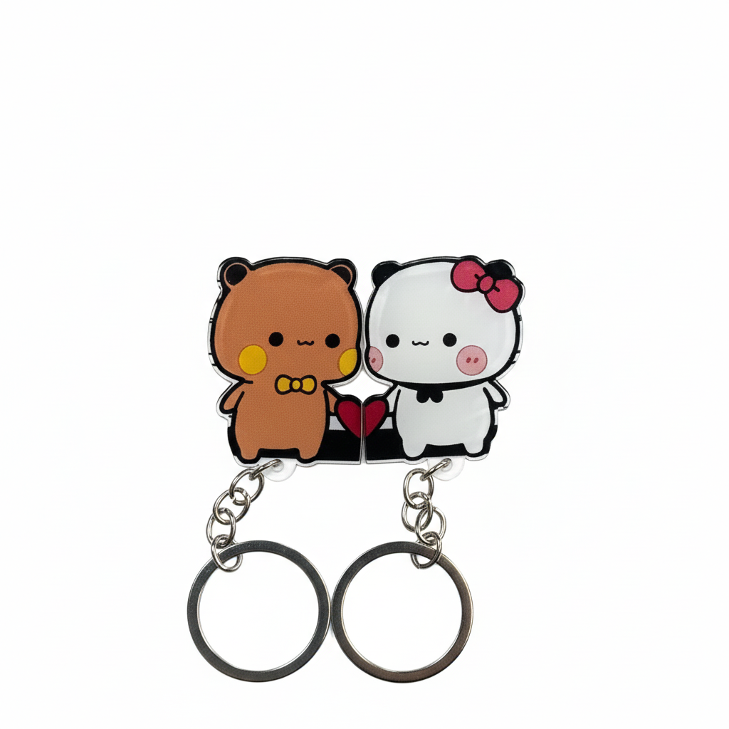 Keyholder Brelok Bubu Dom Prezent dla Par Niej Niego Walentynki Rocznica