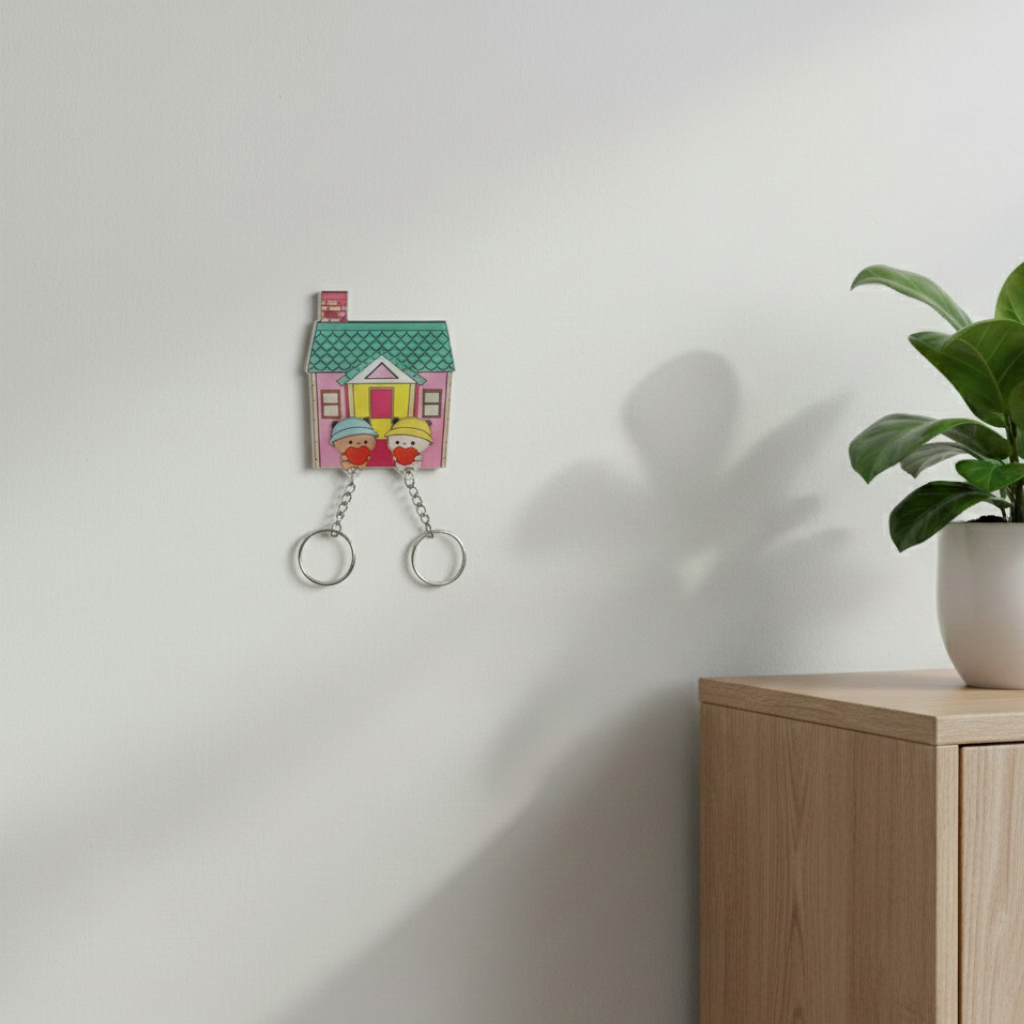 Keyholder Brelok Bubu Dom Prezent dla Par Niej Niego Walentynki Rocznica