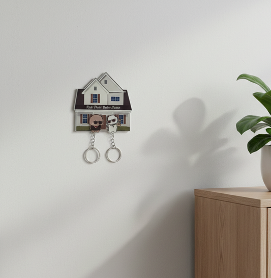 Keyholder Brelok Bubu Dom Prezent dla Par Niej Niego Walentynki Rocznica