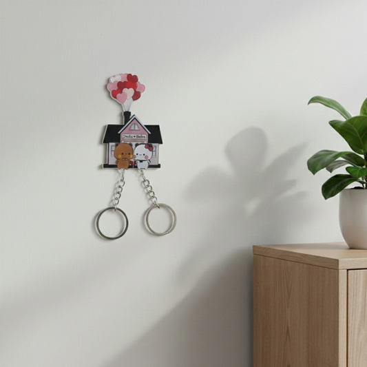 Keyholder Brelok Bubu Dom Prezent dla Par Niej Niego Walentynki Rocznica